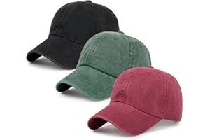 Qlauca Baseball Caps Men Women Unisex Washed Cotton Adjustable Golf Dad Hat