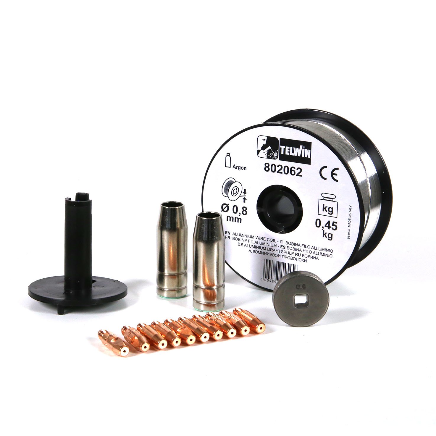 Telwin Lost Cylinder Steel Welding Kit, Alluminio, multi-coloured, 1