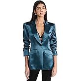 Cinq à Sept Women's Smooth Satin Scrunched Cheyenne Blazer