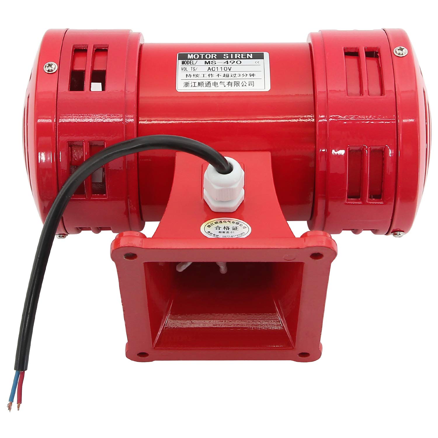 YaeCCC Air Raid Siren, 110V Electric Motor Driven Siren Alarm - 150db, Super Loud for Home & Outdoor
