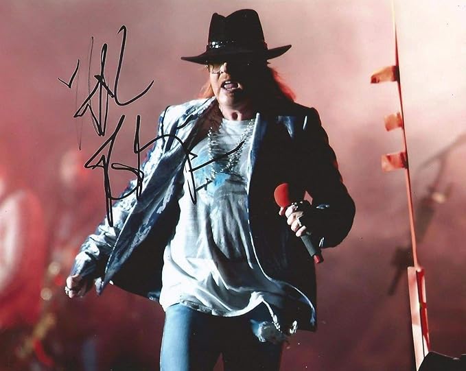 Photo Axl Rose Guns N' Roses Autograph Signed 8 x 10