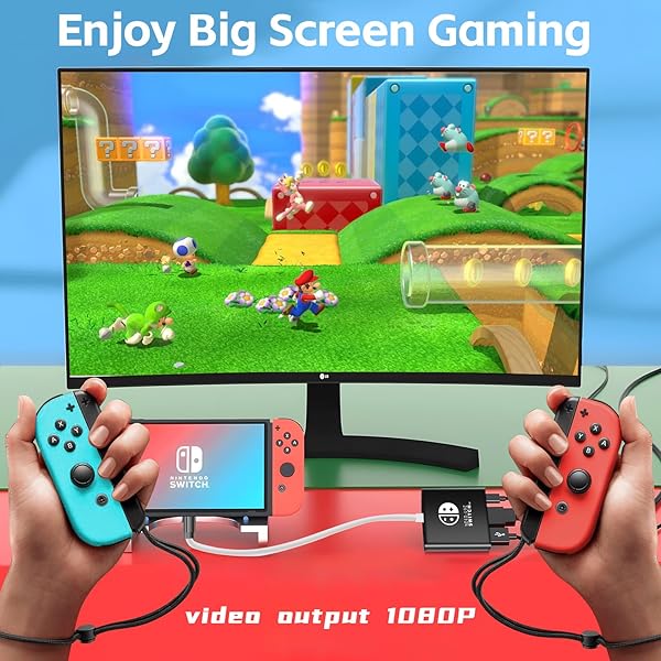 MAXRENARD SWITCH HDMI CABLE PORTABLE DOCK FOR NINTENDO SWITCH NS/OLED 4K USB C TO HDMI TV ADAPTER CONNECTOR FOR SWITCH GAME PLAYING MONITOR SCREEN MIRRORING,REPLACE ORIGINAL BULKY DOCK (2M)