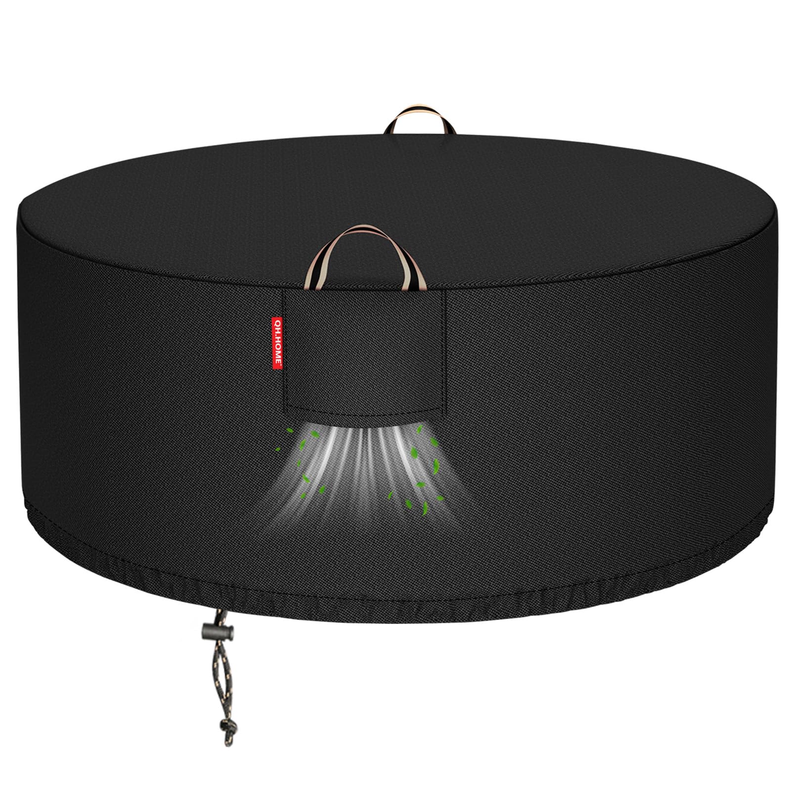 Photo 1 of [2026 Upgraded 900D Fabric] Fire Pit Cover Round 41-44 Inch Heavy Duty 900D Strong Tear-Resistant, UV Resistant, Waterproof, Fading Resistant Firepit Covers Round for Outdoor Fire Pit