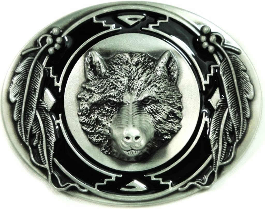 wolf head belt buckle