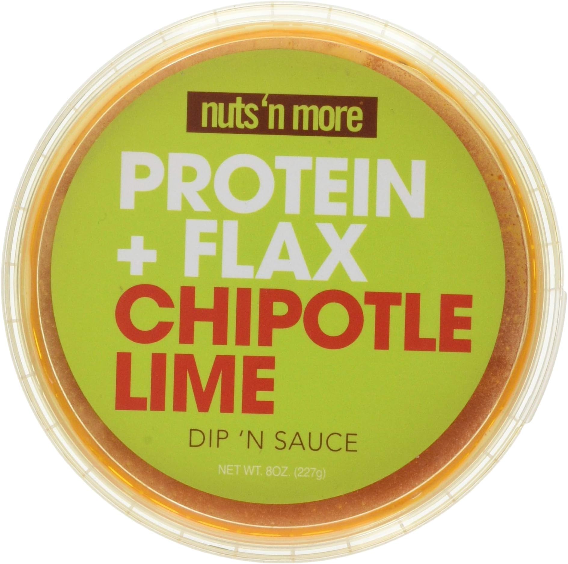 Nuts 'N More Chipotle Lime Dip 'n Sauce, High Protein Peanut Nut Butter Snack, Keto, Low Carb, Low Sugar, Gluten Free, All Natural, 8 oz