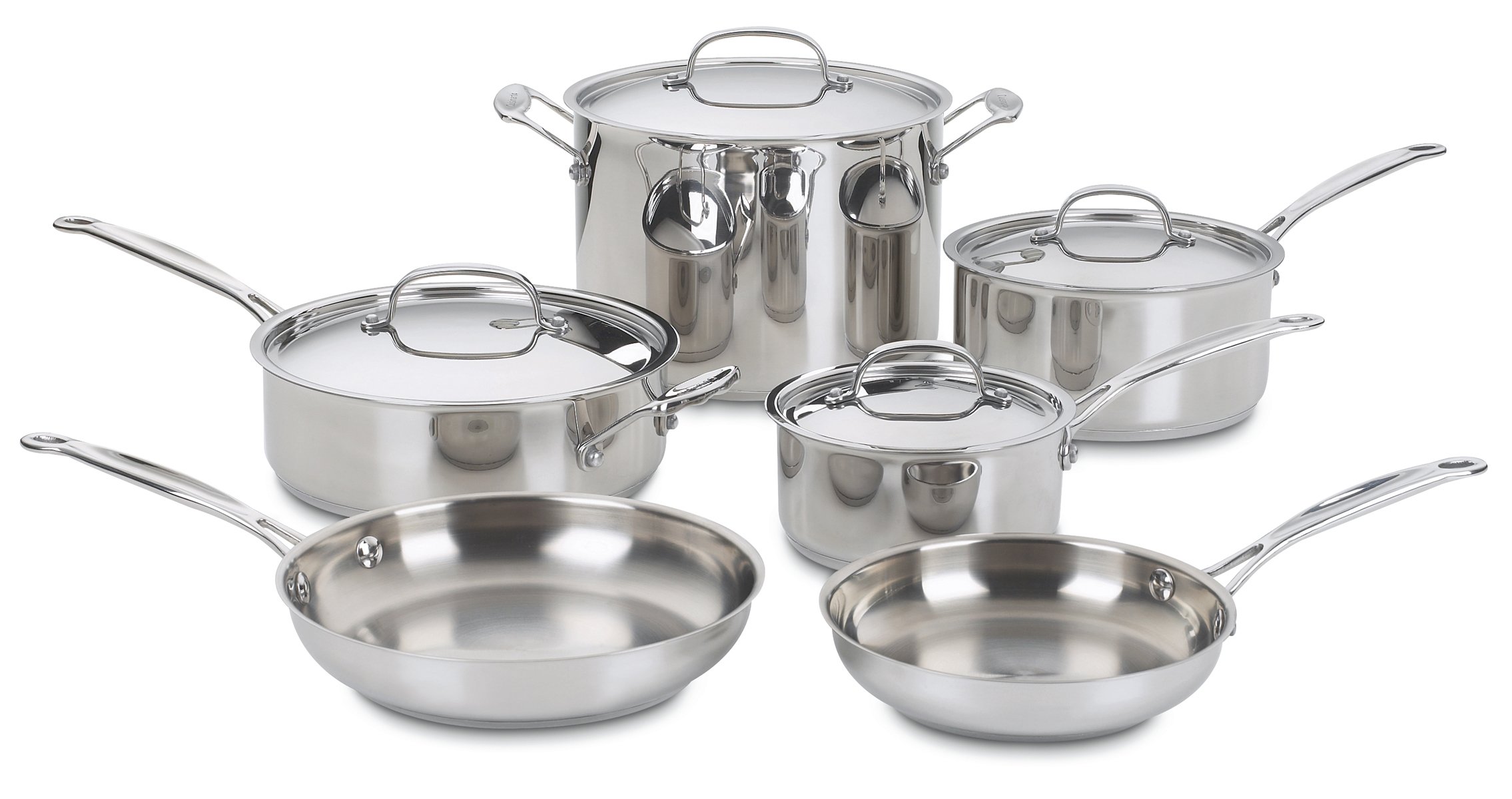 Cuisinart 77-10 Chef's Classic Stainless-Steel 10-Piece Cookware Set