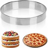 DOITOOL 12 Inch Cake Ring Stainless Steel Cookie Cutter Pizza Topping Mold for Baking, Round Pastry Biscuit Dessert Mousse Maker, Large Metal Circle Tool