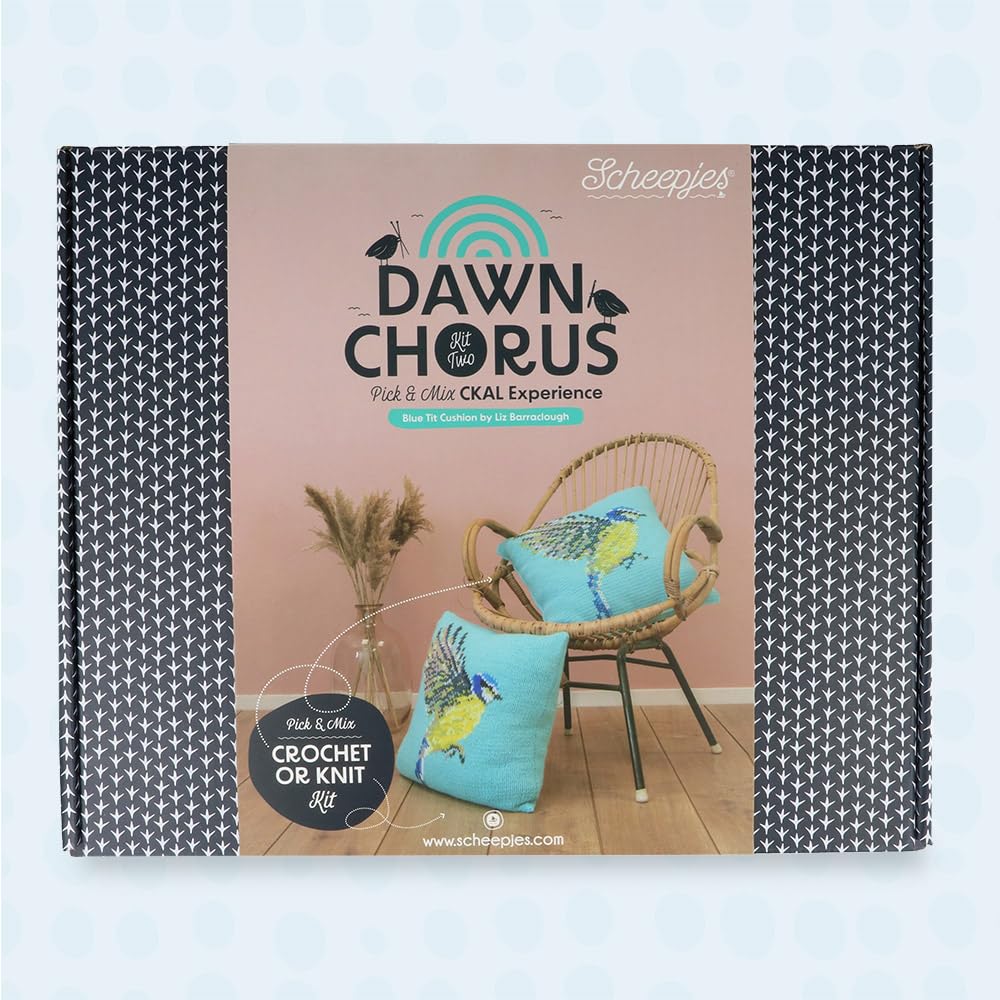 Scheepjes - Scheepjes CKAL Dawn Chorus Blue Tit Cushion Knitting and Crocheting Kit - 1 Set
