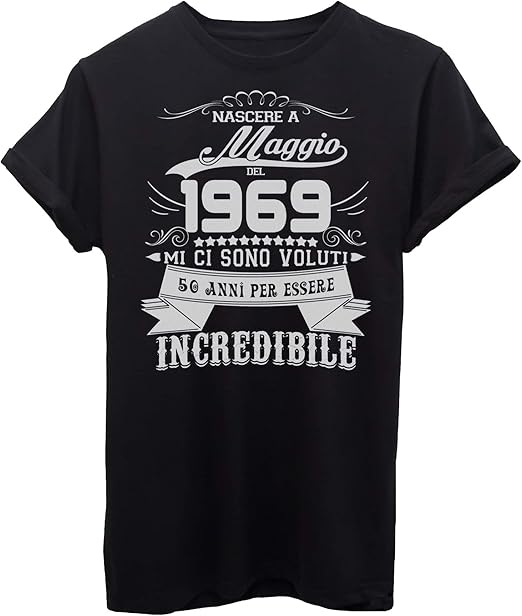 t shirt 50 anni 1969