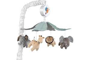 Lambs & Ivy Jungle Friends Musical Baby Crib Mobile Animals Soother Toy