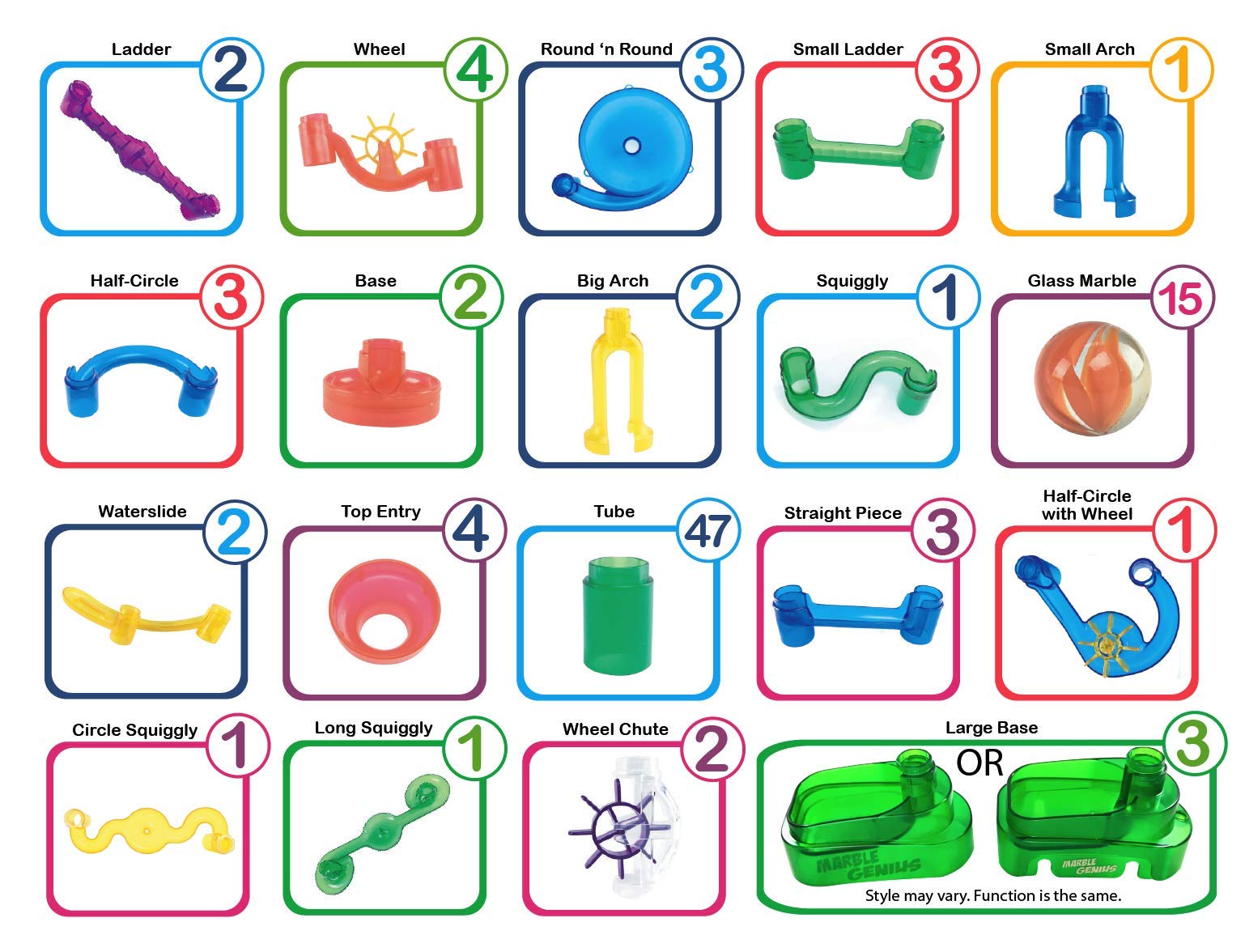 Marble Genius Marble Run Super Set - 100 Complete Pieces + Free