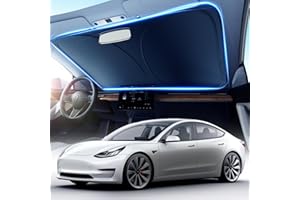 [2025 Upgrade] DMJN Windshield Sun Shade Car, [100% Sun Bolck & UV Reflective] Keep Car Cool & Interior Protection Sunshade, Flexible & Durable Sun Visor Universal Fit Medium