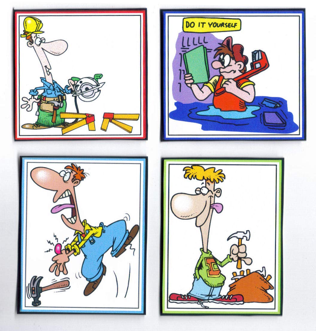 Gregory Crafts & Gifts DIY Mens Card Making Toppers Craft Embellishments for Father's Day Dads, Step Dad and Granddads x 4