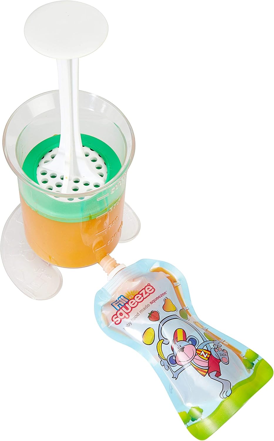 Fill n Squeeze Baby Food Pouches - UK Made Reusable Baby Weaning Toddler Smoothie Pouches - BPA & PVC Free no Leak Pouch - Use with Baby Food Pouch Maker. - Image 4