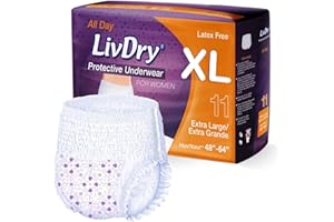 TYE MEDICAL Livdry XL Adult Diapers Women Overnight, Ultimate Max Absorbency, All Day or Night Protection, Extra Large (11 Count)