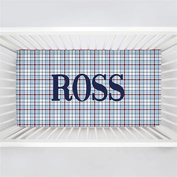 red plaid crib sheet