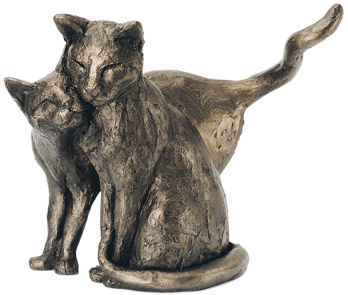 'Making Friends' Bronze Cat Sculpture Paul Jenkins - Frith