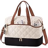 LOVEVOOK Weekender Bags for Women with Shoe Compartment, Lightweight Travel Duffle Bag with Wet Pocket, Hospital Overnight Bags for Women Labor Delivery, Personal Item Carry On Bag for Gym, Sport