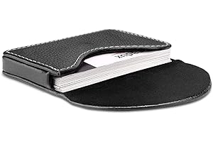 Ocadux Leather Business Card Holder Walle for Men or Women Pocket Business Card Wallet Name Card Case Holder with Magnetic Sh