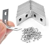 ZAVIA Angle Brackets 16 Pcs 25mm x 25mm Galvanised Steel Corner Brackets w/ view 1