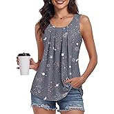 syoss Women's Tank Tops Dressy Casual Sleeveless Blouses Summer Loose Fit Outfits Trendy Shirt