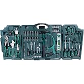 Mannesmann Br&uuml;der Universal tool set, 89 pcs. | M29085 | Pliers, adjustable spanner, saw and spirit level neatly arranged in three compartments, for home and household use