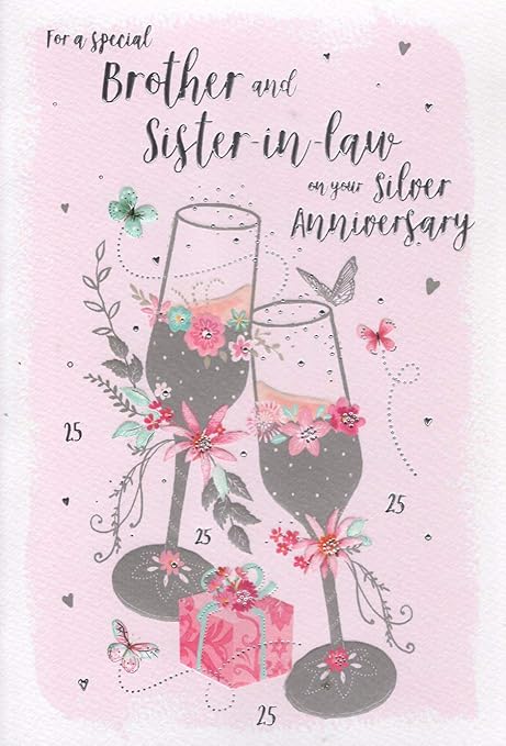 Per Un Cognato O Una Cognata Speciale Sul Vostro Biglietto D Anniversario Delle Nozze D Argento Amazon It Casa E Cucina