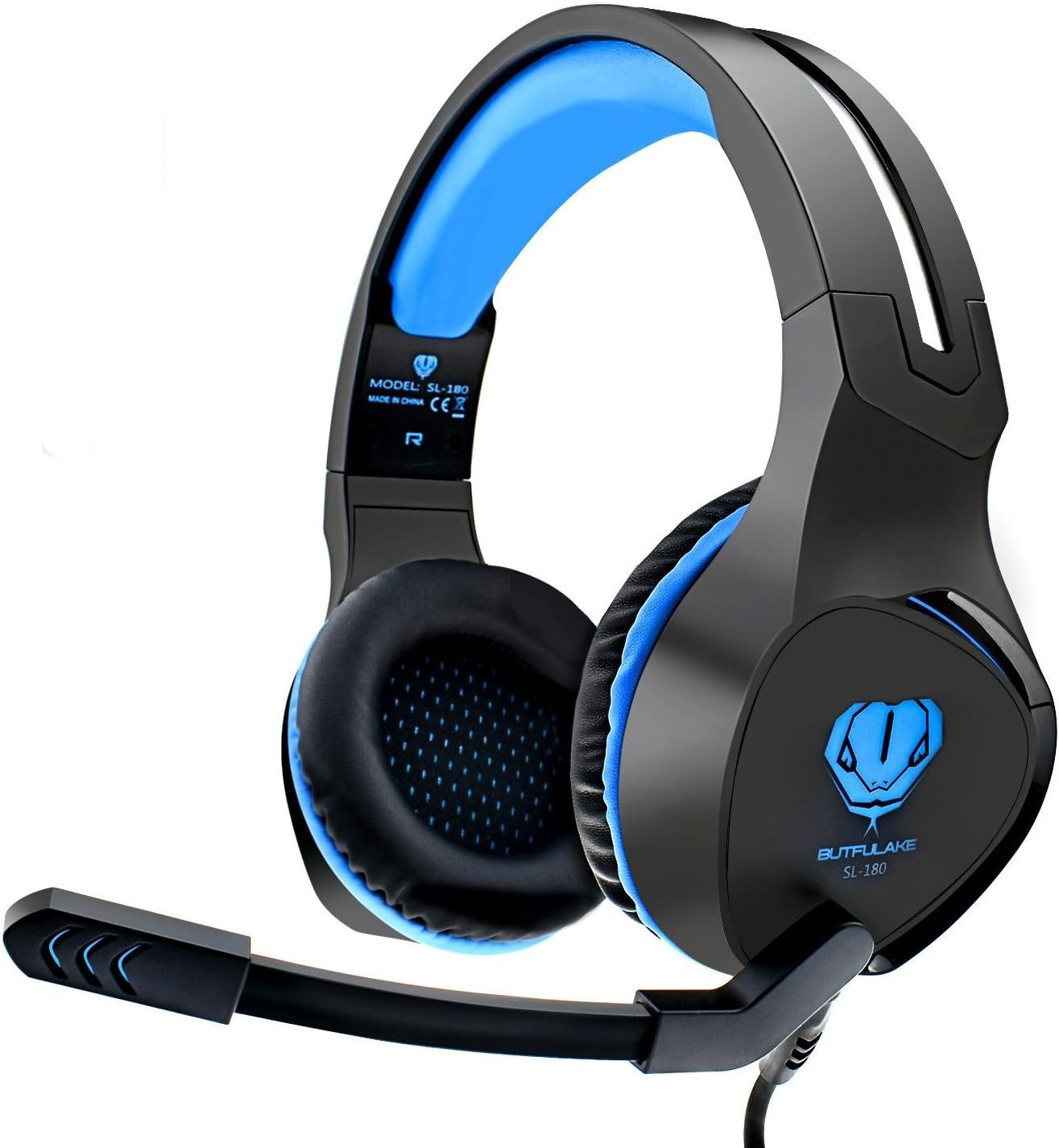 INSMART Gaming Headset,PS4 Headset with Noise Reduction, LED Light, Stereo Bass Surround, Soft Memory Earmuffs for Laptop Mac Nintendo Switch Xbox One (SL-180)