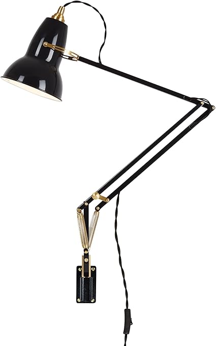 Anglepoise Original 1227 Messing Wand Montiert Lampe Schieferfarben Deep Slate Amazon De Beleuchtung