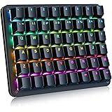 Koolertron Single-Handed Macro Mechanical Keyboard with RGB Color LED Backlight Portable Single-Handed Mechanical Gaming Keyb