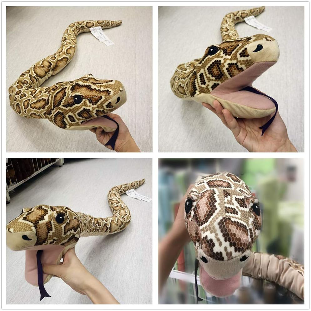 Tikwisdom 170CM High simulation Super long Brown python Soft Plush Toys - Image 5
