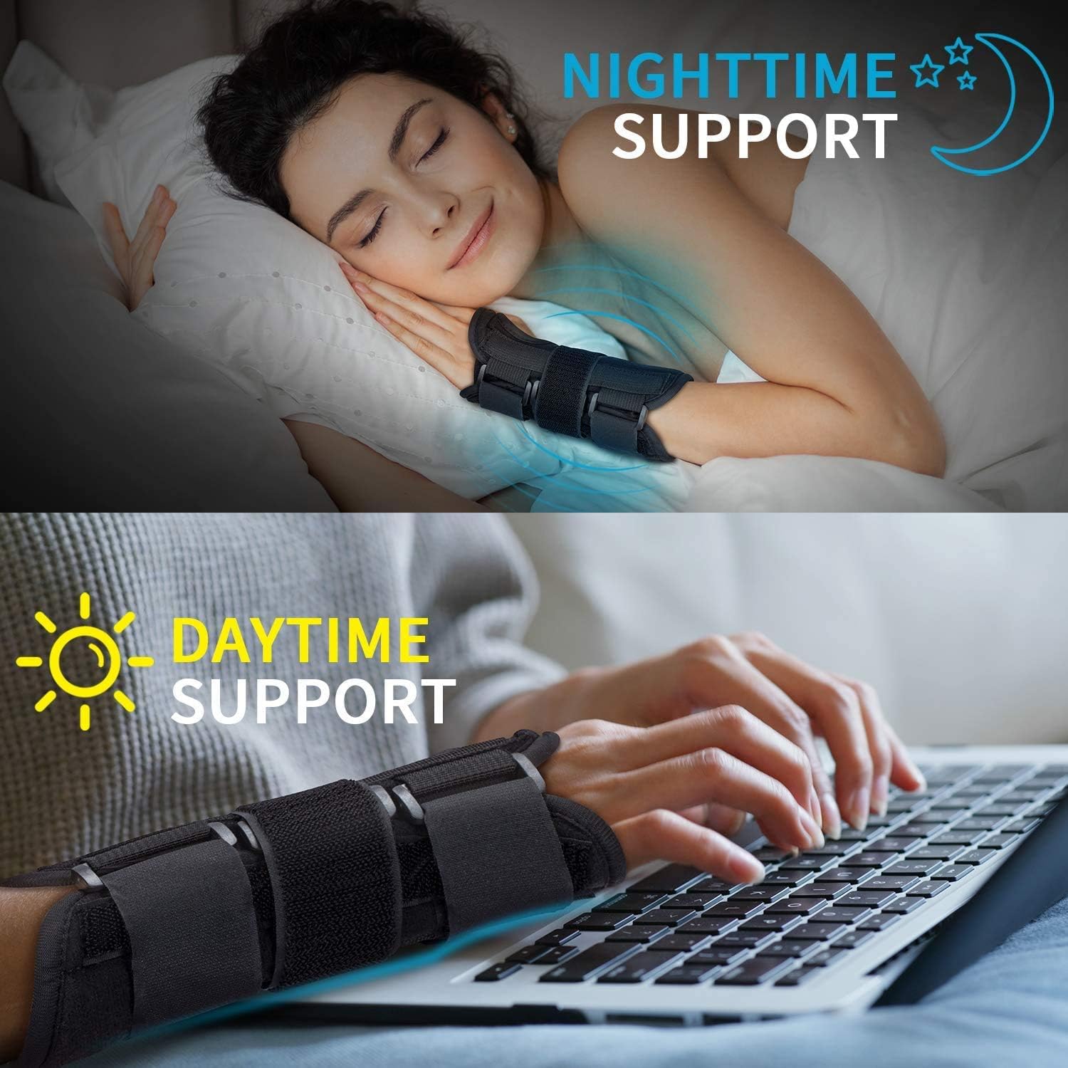 Wrist Brace for Carpal Tunnel, Adjustable Wrist Support Brace with Splints Right Hand, Small/Medium, Arm Compression Hand Support for Injuries, Wrist Pain, Sprain, Sports: Health & Personal Care