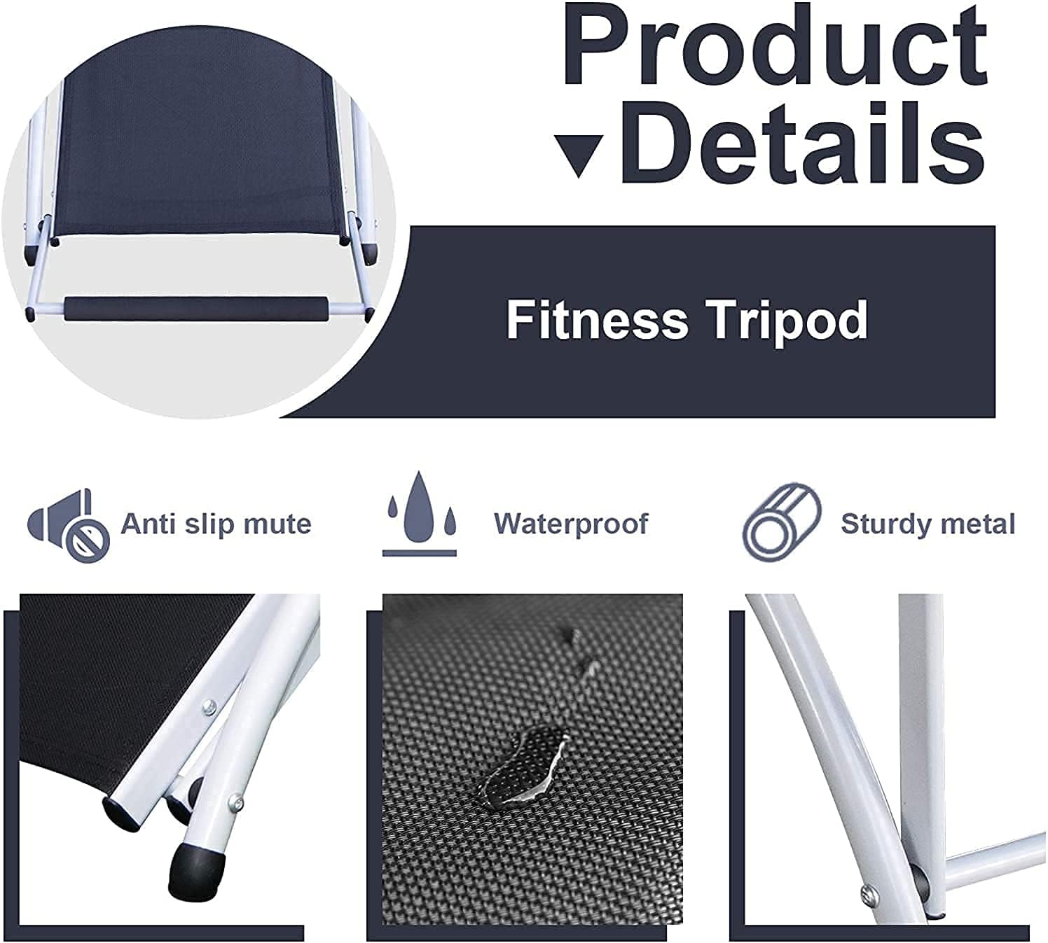Seaipen Chaise Lounge Chair Outdoor with Head Pillow Set of 2, Patio Lounge Chair, 2021 Material Innovation and Upgrade，Waterproof, Sit-up Function : Garden & Outdoor