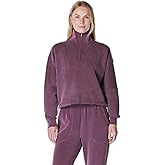Sweaty Betty womens Sand Wash Soft Half Zip Pullover Sweatshirt