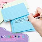 ojussa Flash Cards 300 Pcs 3x5 In Kraft Paper Notecards with 6 Rings view 2