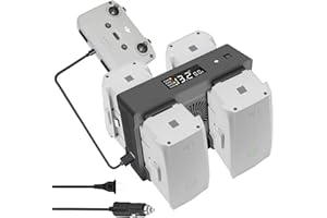 Hanatora Air 2S,Mavic Air 2 Wall & Car Charger Compatible with DJI Air 2S,Mavic Air Battery, 5 in 1 Rapid Multi Parallel Charging Hub Drone Accessories