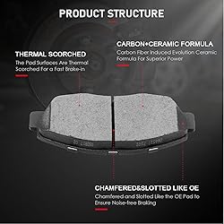 cciyu D465 Front Ceramic Disc Brake Pads Kit For