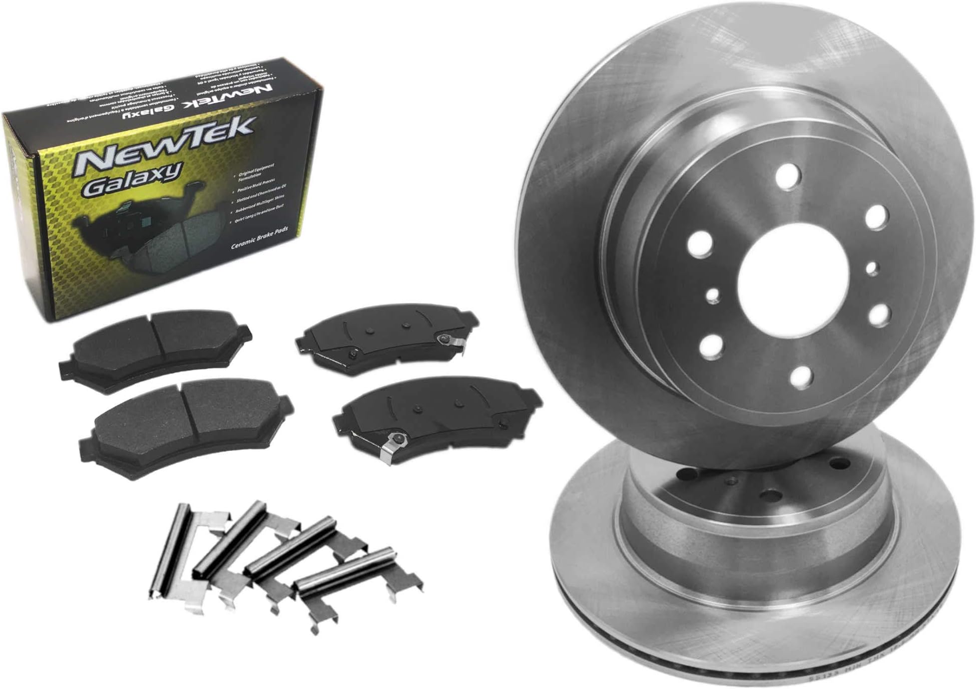 DK1012-1 Front Brake Rotors and Ceramic Pads and Hardware Set Kit