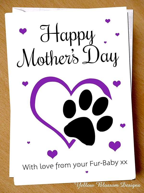Mothers Day Card For Dogs, Cats, Fur Babies Mum
