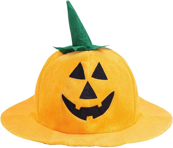Amazoncom pumpkin hat halloween costume set plush cap headwear
