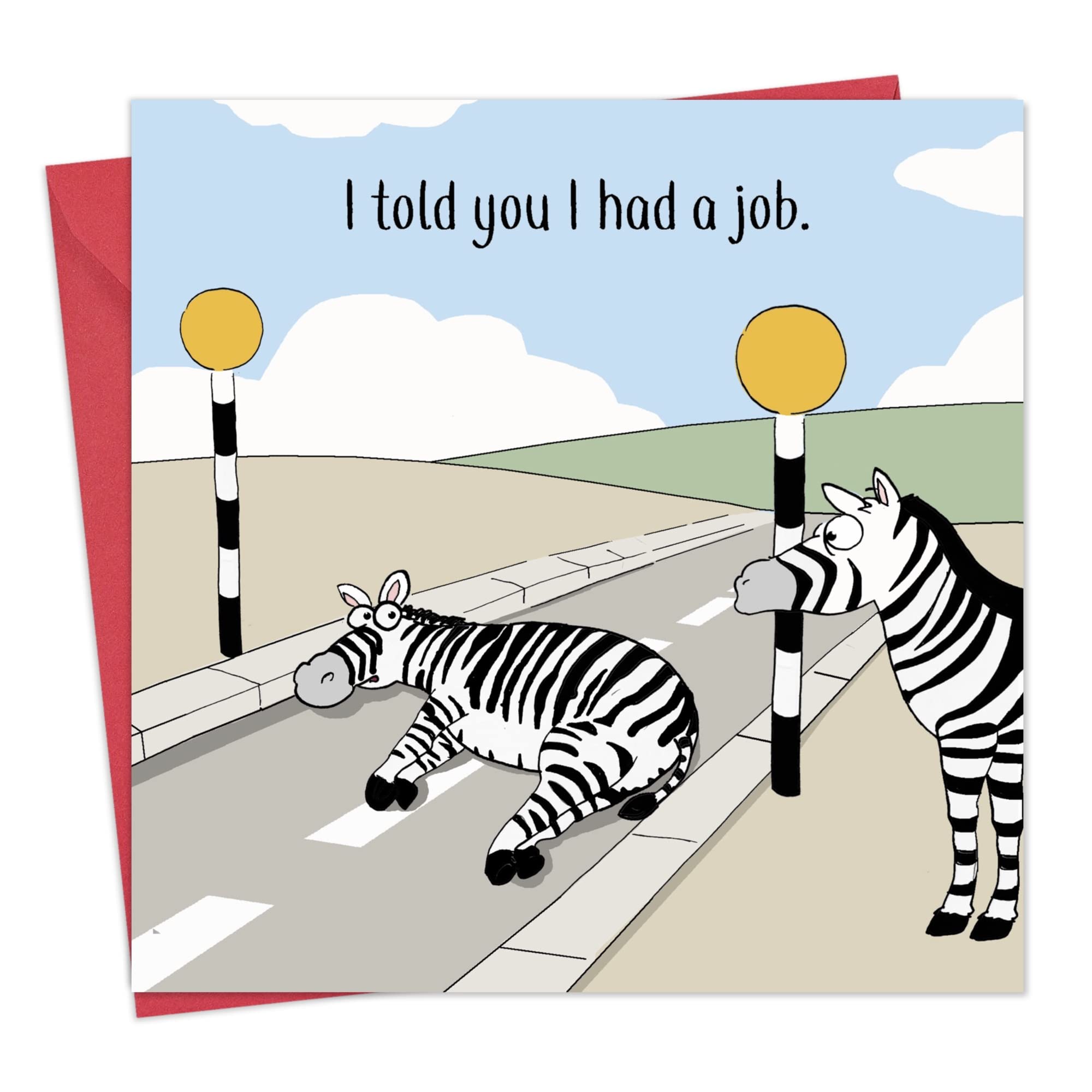 Twizler Funny Card - Zebras - Blank Inside - Humour Happy Birthday Card - Mothers Day - Fathers Day - Valentines - Teenager - Get Well Soon - Retirement - New Job