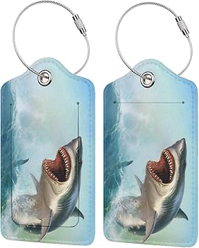 shark luggage tags