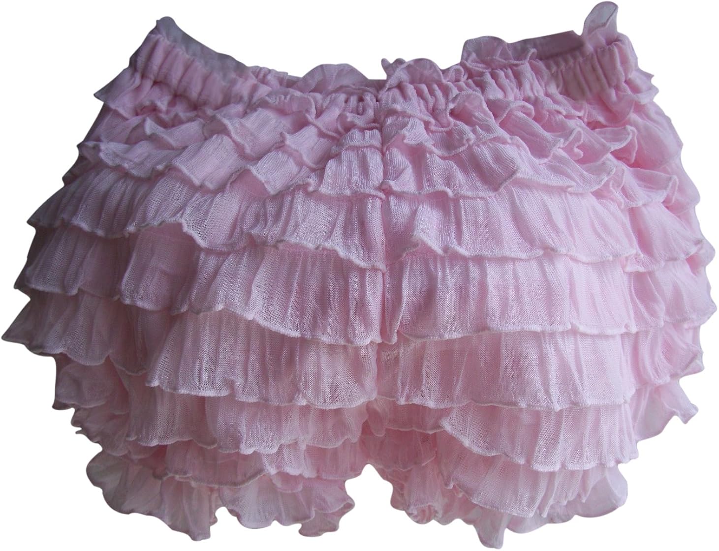 Pink Chiffon Ruffles Baby Bloomers (Preemie (fits to 7 lbs