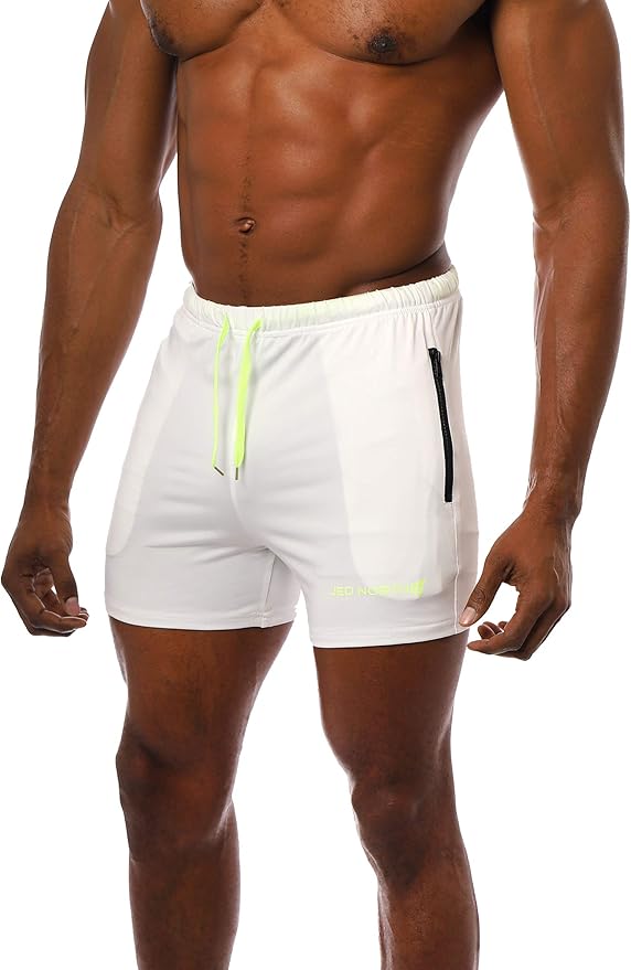 Jed North Men's Fitted Shorts Bodybuilding Workout Gym Running Tight
