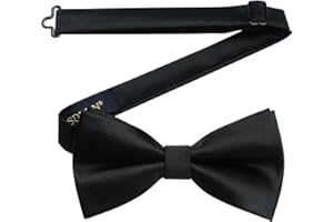 HISDERN Bow Ties for Men Pretied Bowties Classic Formal Business Bow Tie Adjustable Tuxedo Bowtie for Wedding Party