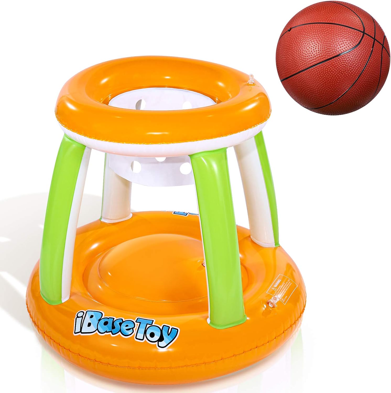 Inflatable Pool Volleyball Set & Basketball Hoop - Pool Toys Pool Games for Kid and Adults, Pool Volleyball Net Floating Basketball Hoop for Swimming Pool -Pool Float Set with 4 Balls Included: Toys & Games