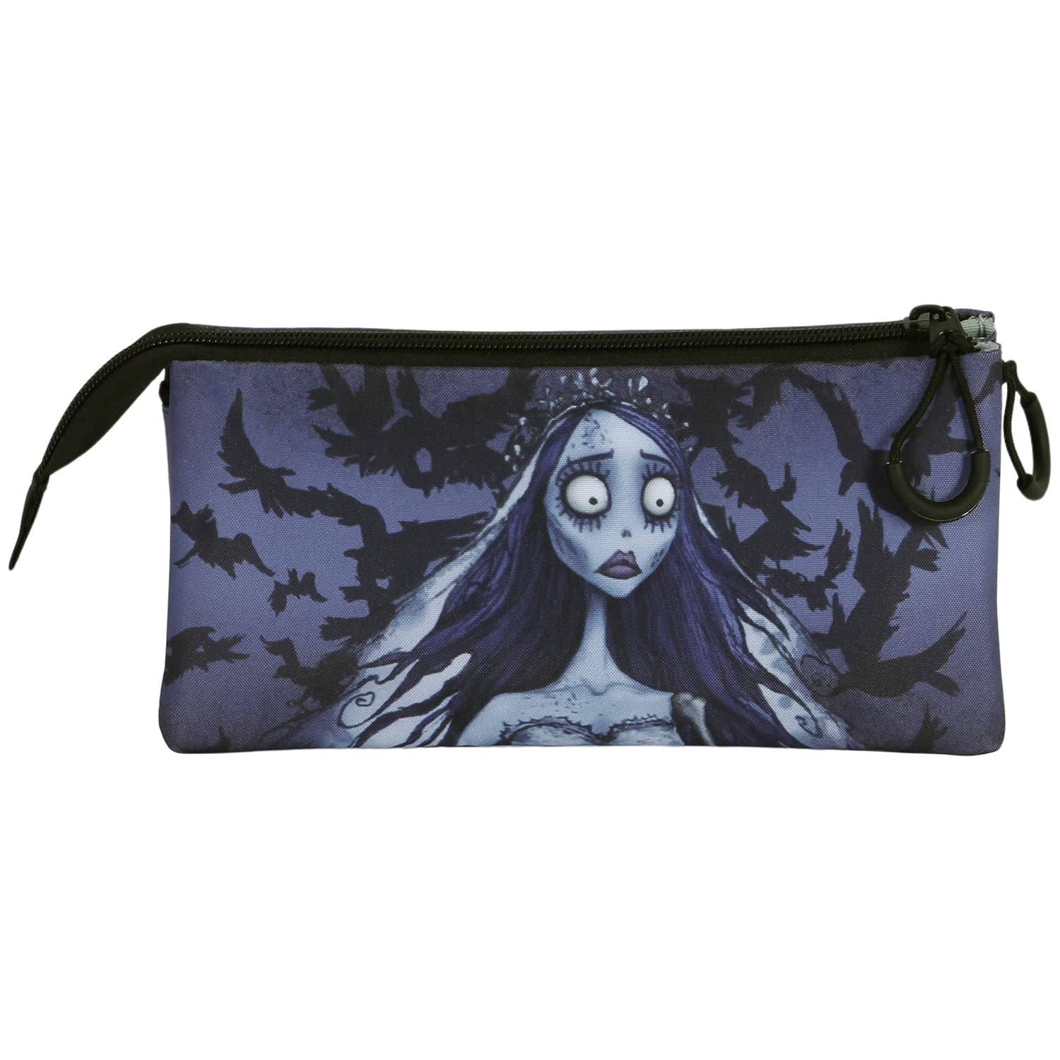 Warner Bros Corpse Bride Bride-FAN Triple Pencil Case 2.0, Blue, 23 x 11 cm