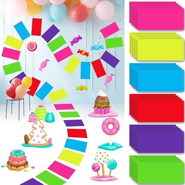 Decoración Colgante Temática Candyland - 48 Piezas De Espirales Y Caramelos De Papel/PVC, Para Fiestas Infantiles