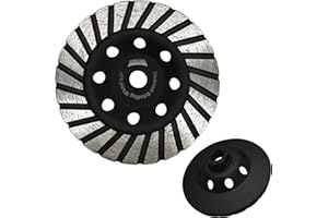 ORIXTREME 4 1/2 Inch Turbo Diamond Cup Wheel for Grinding and Cleaning Surface Stone Concrete Granite Marble Masonry Brick with 5/8-11 Threaded Angle Grinder Wheels Cup