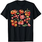 Tomato Season Vegetable Gardener Tomatoes Watercolor Summer T-Shirt